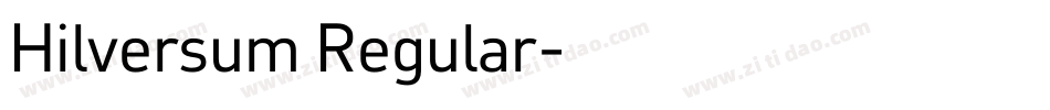 Hilversum Regular字体转换